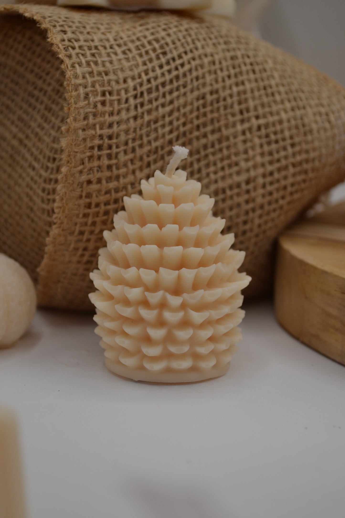 Pomme de pin - Blanc